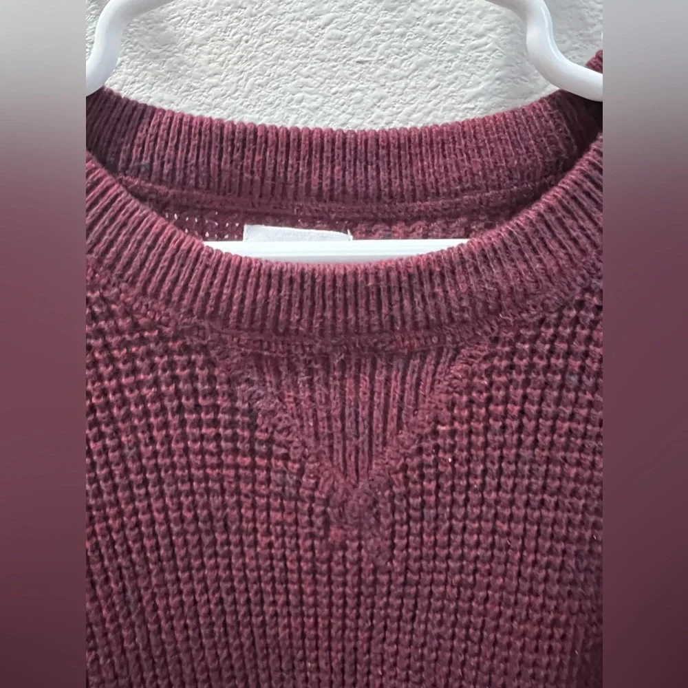 Gap Boys kids burgundy waffle knit sweater size‎ small 6/7